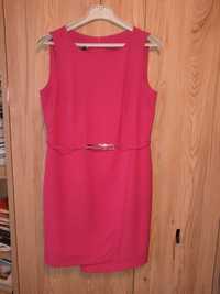 Letnia sukienka wizytowa, różowa suknia, 40, L, ładna