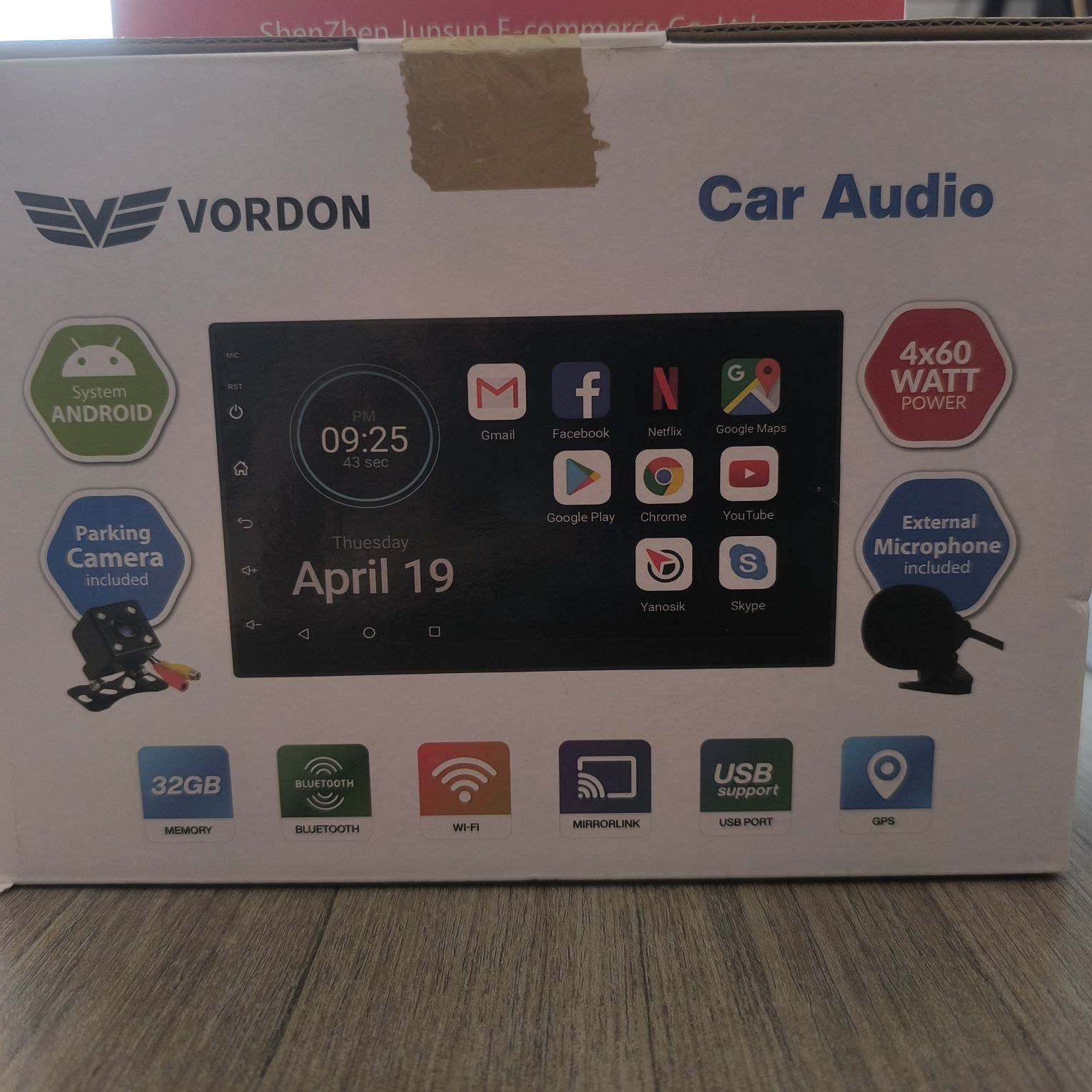 Radioodtwarzacz VORDON AC-8201A ANDROID 2DIN i kamera JUNSUN