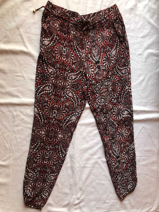 spodnie damskie wzorzyste z wiskozy