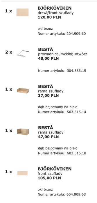 Szafa ikea BJÖRKÖVIKEN Bestå