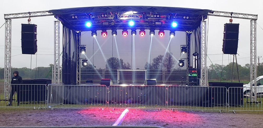 Scena 10x8 ,8x6 technika estradowa agregaty prądotwórcze wynajem