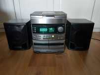 Wieża Pioneer XR-P470C 3xCD Radio 2xKasety Głośniki JVC SP-PCX102BK