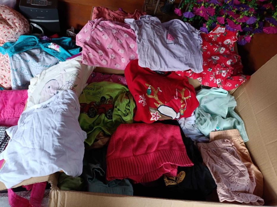 Mega paka ubranek dla dziewczynki 56–92, łóżeczko gratis!!!