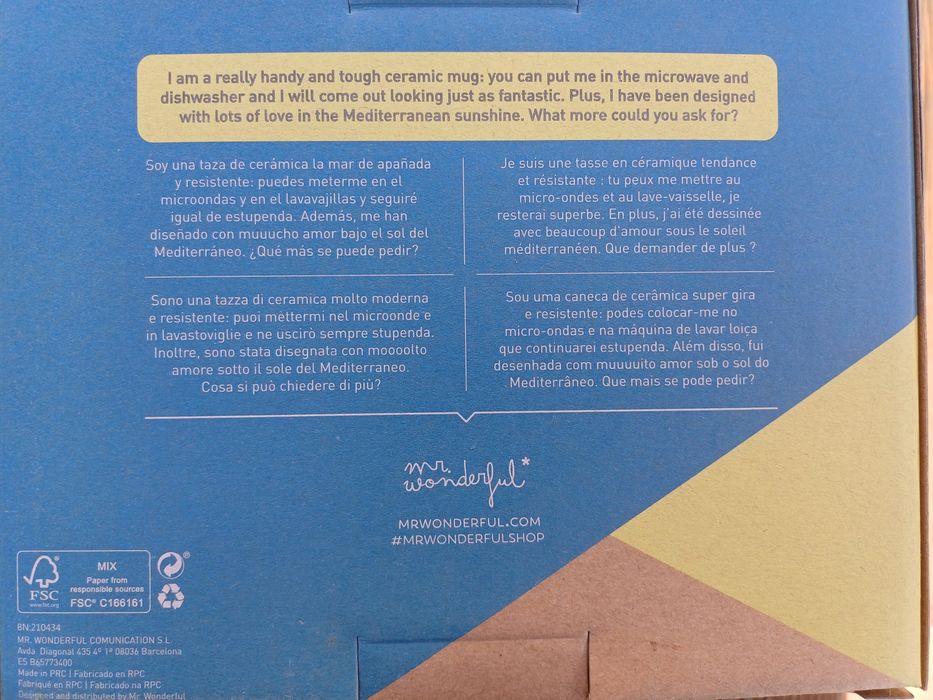 Caneca da "Mr. Wonderful"