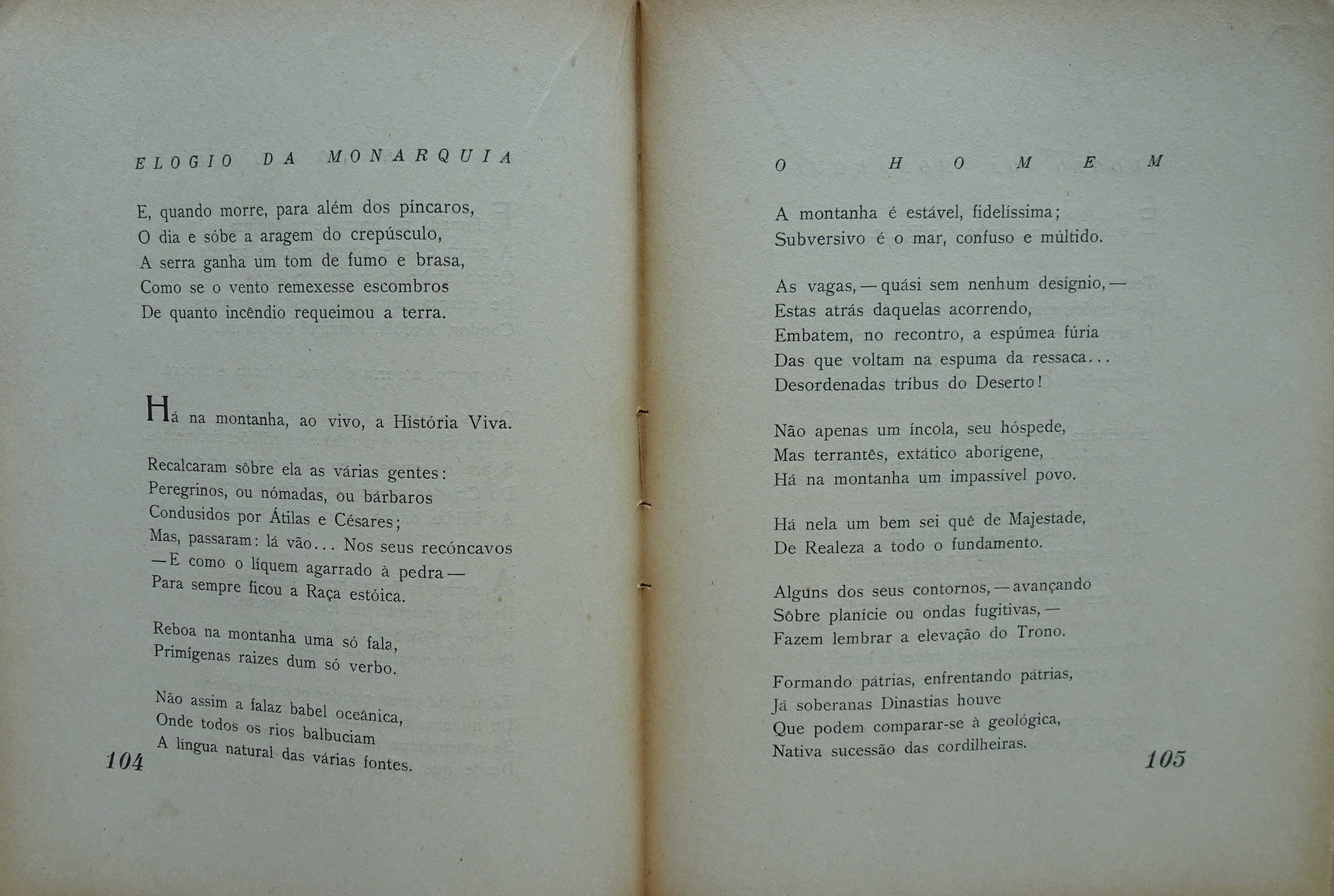 Elogio da Monarquia de António Corrêa D´Oliveira - 1ª Edição 1944