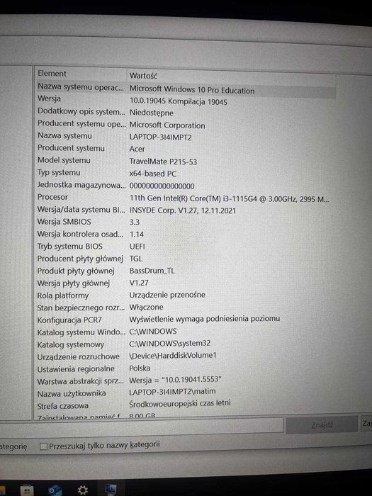 Laptop Acer TravelMate P2 TMP215-53 i3