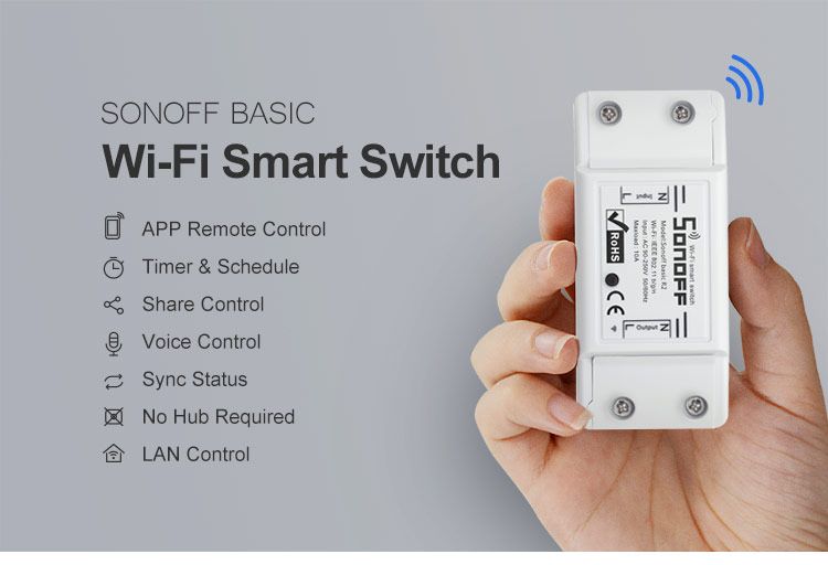 2 szt Sonoff Basic przełącznik sterowany z WiFi