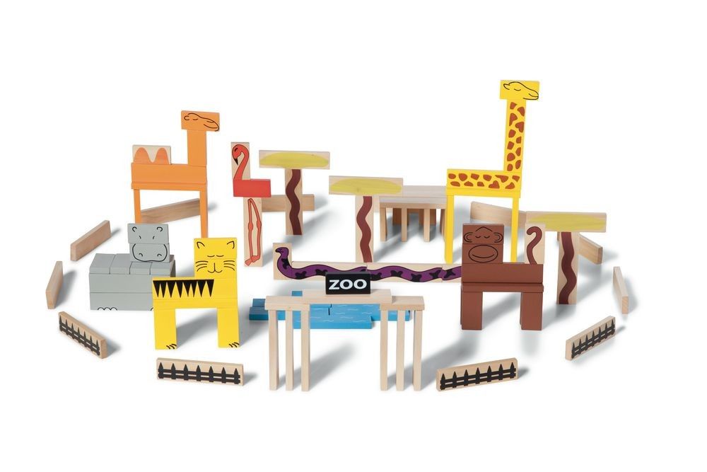 Gra układanka klocki Mini Zoo Buiten Speel