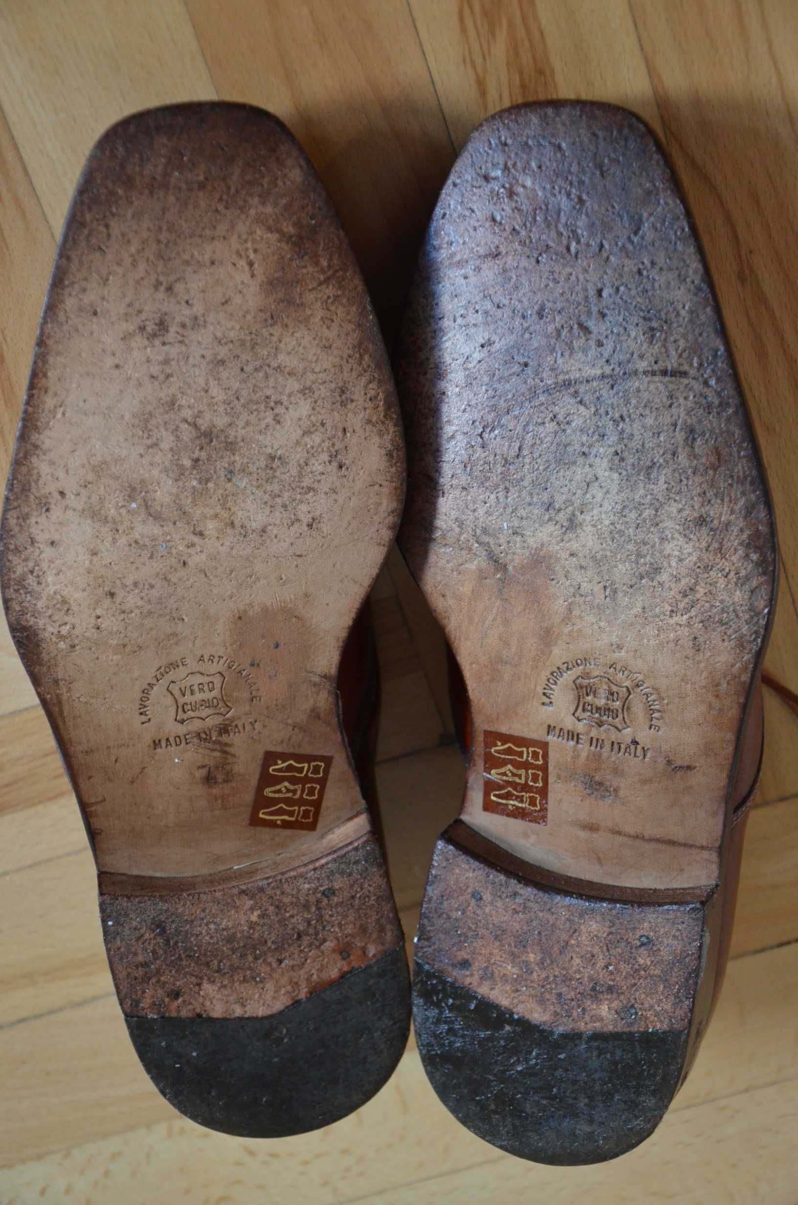 Buty męskie wizytowe MacKenny 42 wkł.28 całe ze skóry Made in Italy