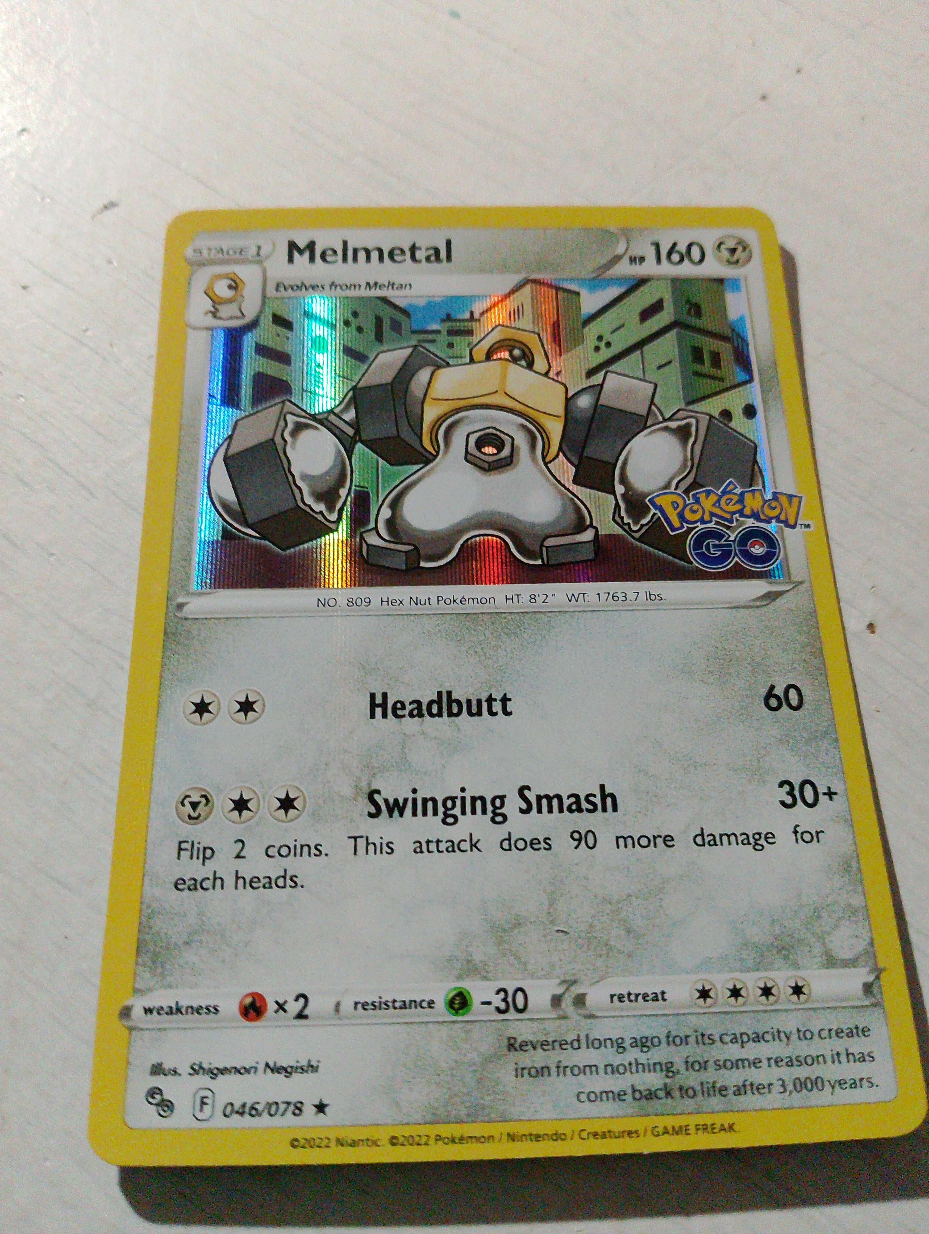 Karta pokemon go Melmetal plus folia Mewtwo
