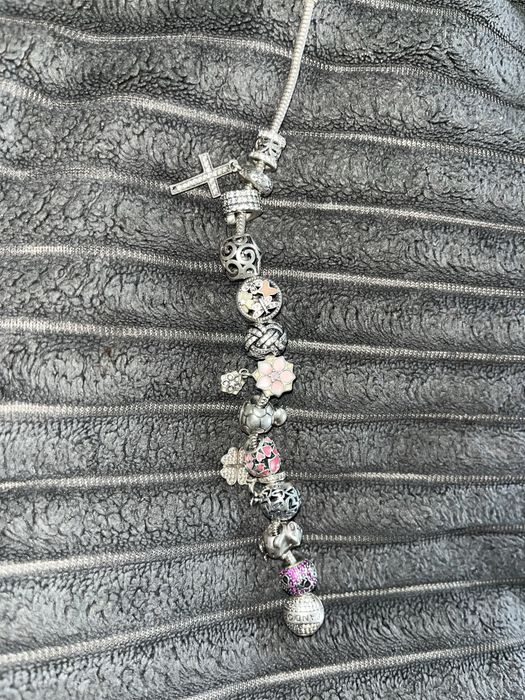 Браслет з шармами срібло 925