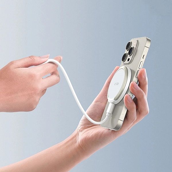 Tech-Protect Qi15W-A33 Magnetic Magsafe Wireless Charger White