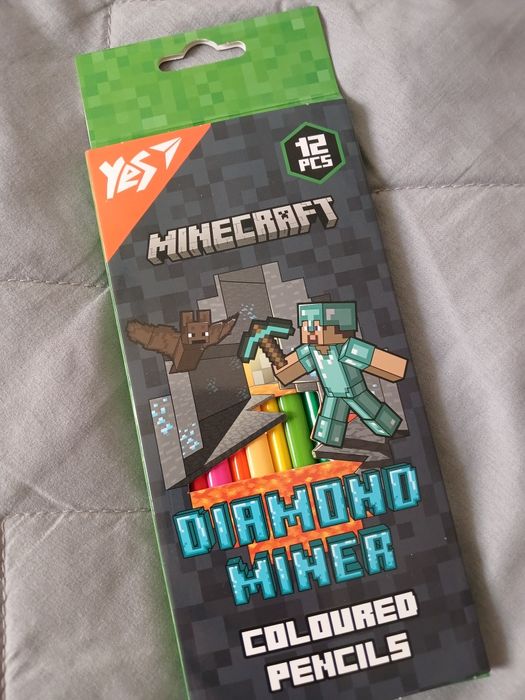 Кольорові олівці для малювання minecraft, 12 шт