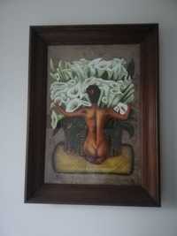 Oryginalny obraz z Meksyku jak  Diego Rivera