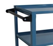 Carro Carrinho de 3 prateleiras armazém capac. 350kg rodas borracha