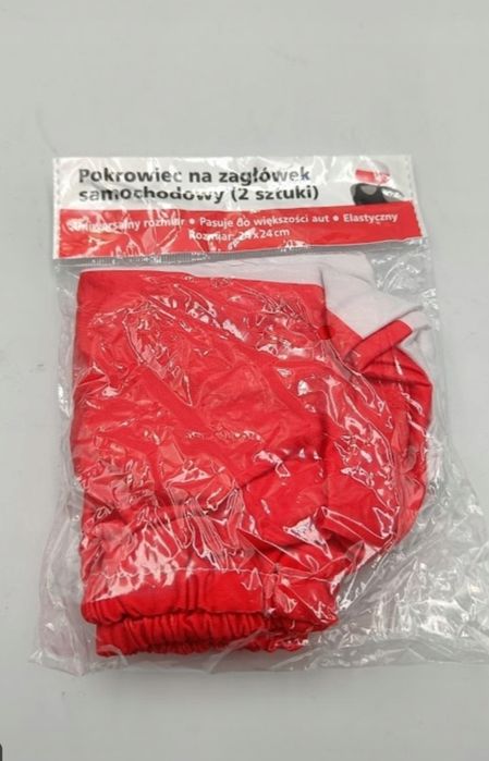 Pokrowiec 4szt na Zagłówek Samochodowy Polska 2szt