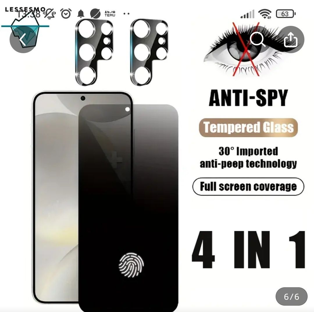 Etui Samsung s24 + szkło na telefon i obiektyw po 2 szt.
