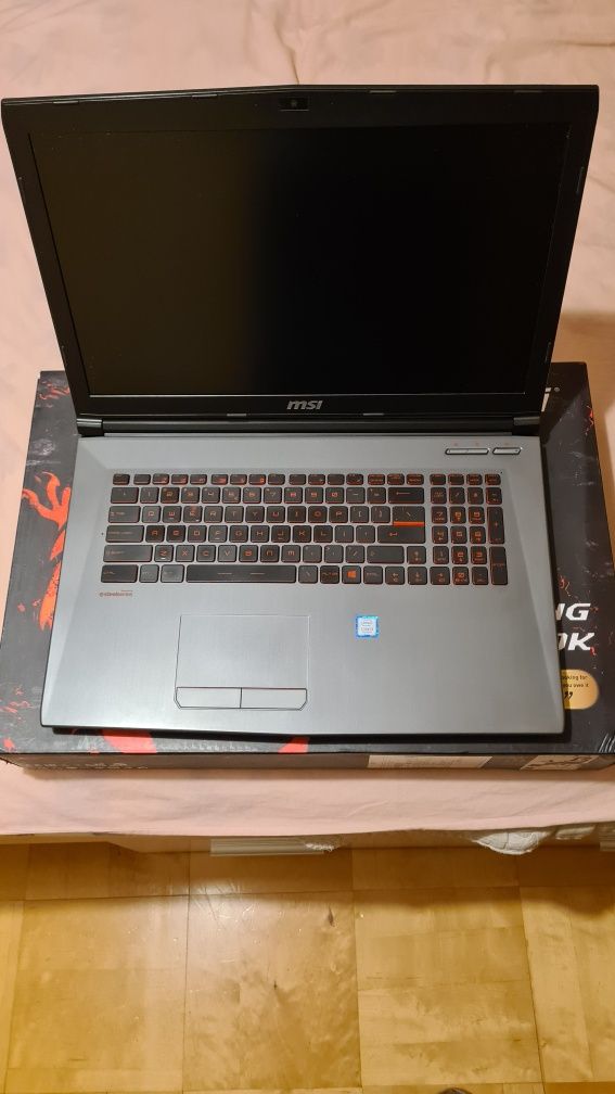 Laptop gamingowy MSI GV72 7RD i5 7gen SSD960GB 16GB ram