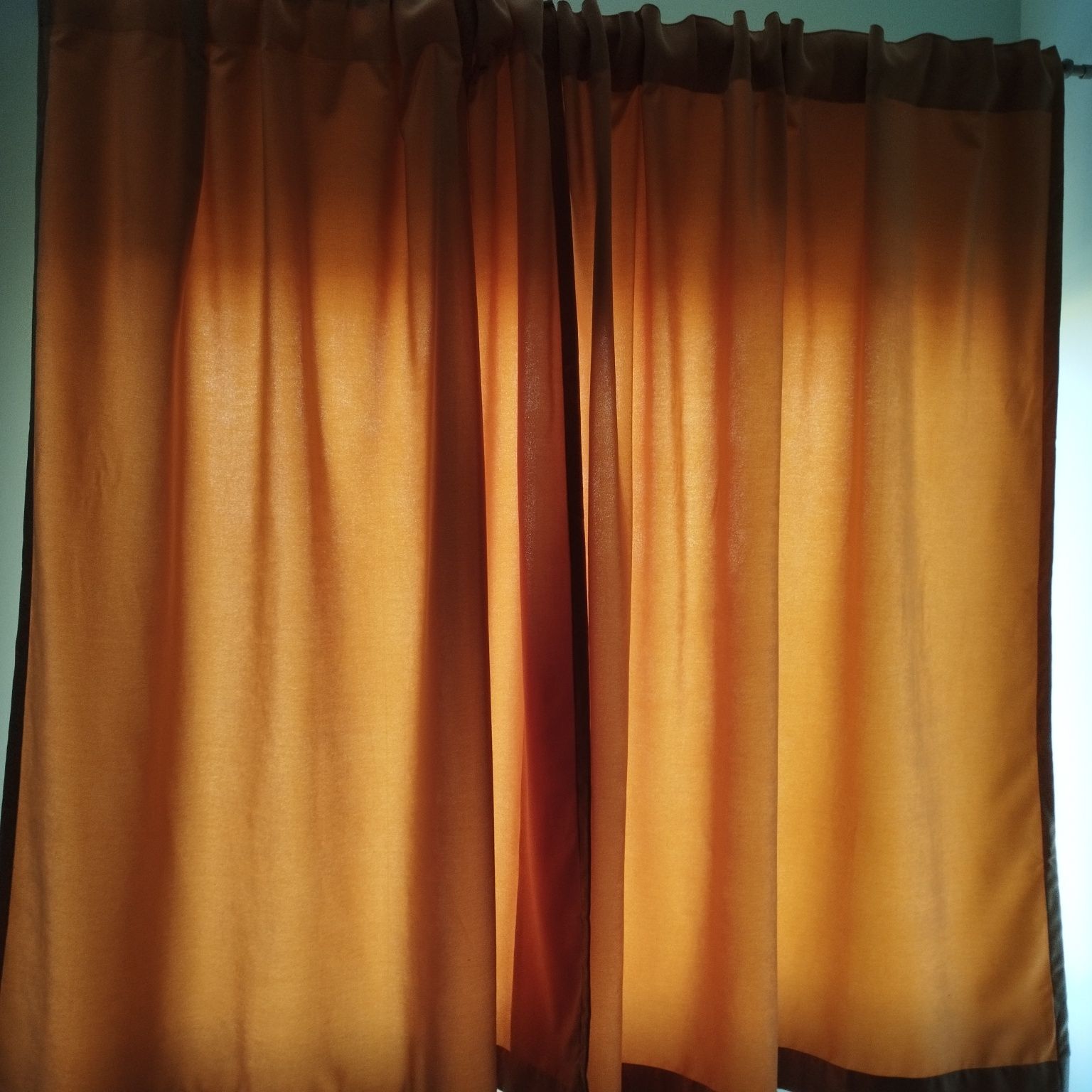 Zasłony zaciemniające żółte miodowe 140 cm x 160 cm