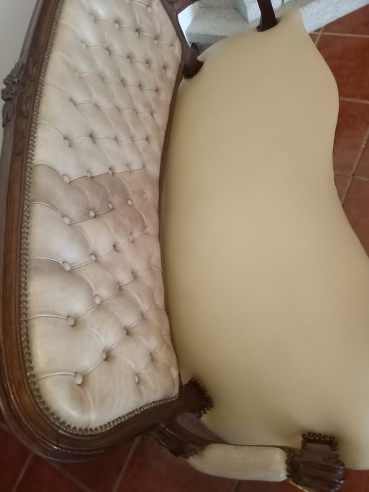 Cadeirão duplo em Pele Vintage