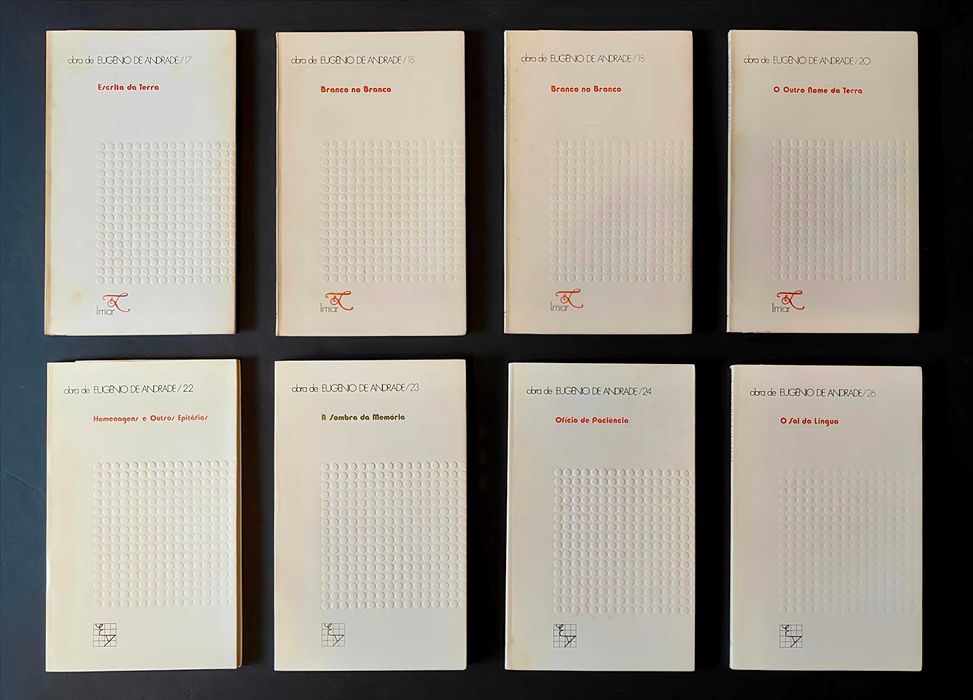 36 livros. Raras edições. Pessoa, Andrade, Sophia. Lote 150€.