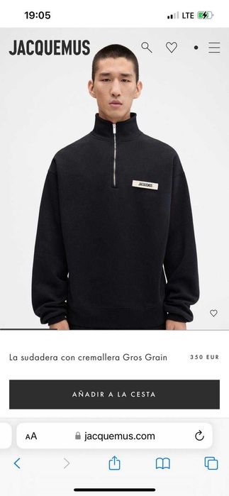 Suéter de Manga Longa Jacquemus SS25 com Zíper – Tamanhos Sob Medida