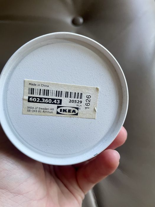 Ikea skurar koronkowy swiecznik biały