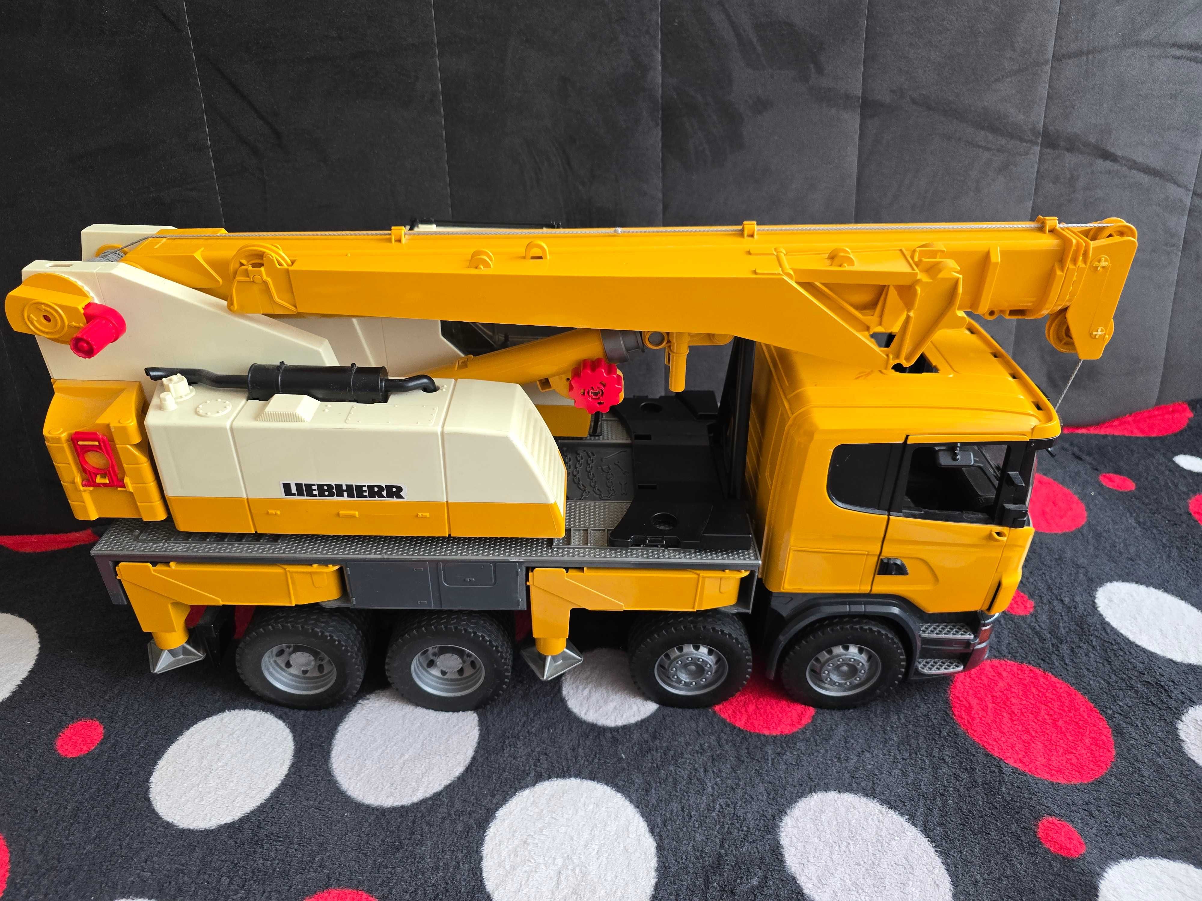 Bruder dźwig Scania Super 560R Liebherr Ciężarówka z dźwigiem
