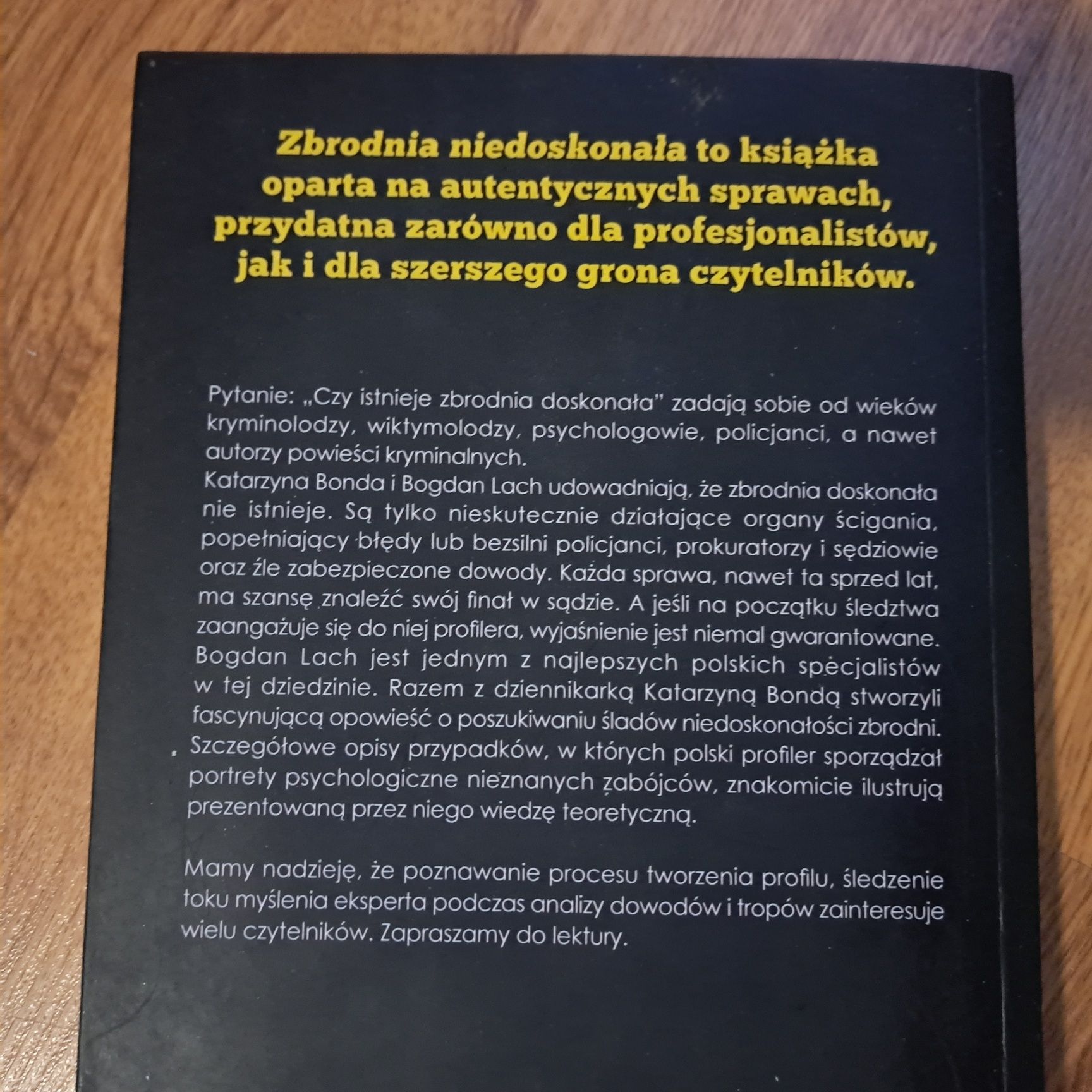 "Zbrodnia niedoskonała" Katarzyna Bonda, Bogdan Lach