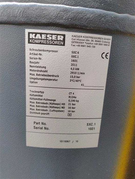 Kompresor śrubowy Kaeser SXC6,4 KW, S016050