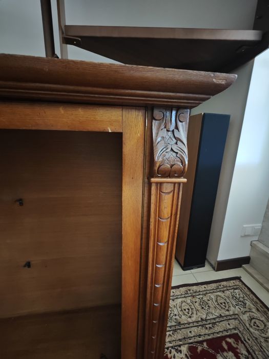 Witryna wisząca naturalne drewno