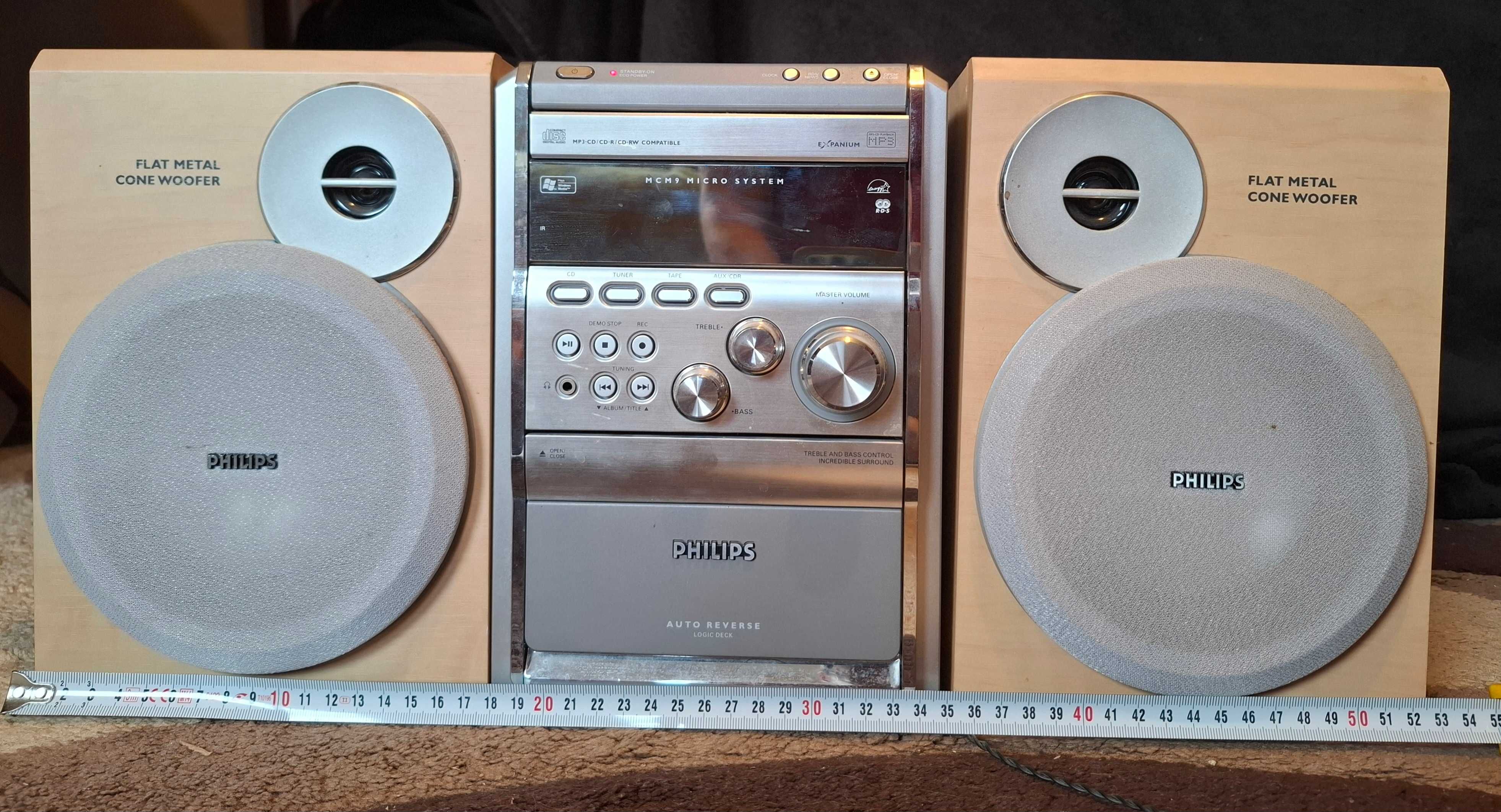 Mikro wieża Philips MCM9 + antena + 2 kolumny