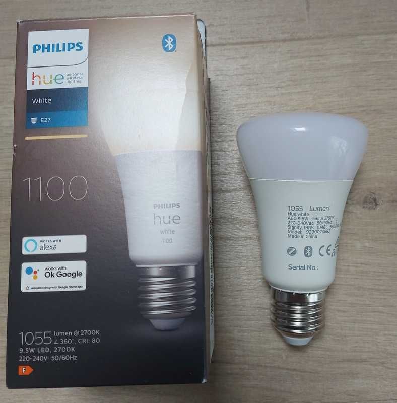 PHILIPS HUE White 1055lm E27 inteligentna żarówka 9,5W