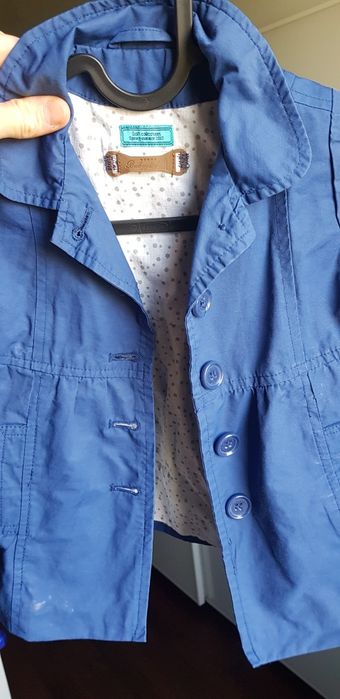 Zara, granatowy płaszczyk dziewczęcy,niemowlęcy, na wiosnę,jesień,r.86