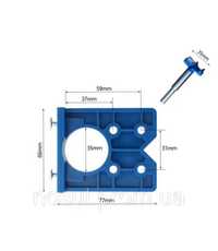 Шаблон з фрезою 35 мм під меблеву петлю