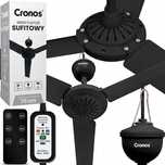 WENTYLATOR SUFITOWY z wiatrakiem cichy czarny wiatrak + PILOT TIMER
