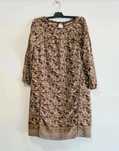 Vestido estampado castanho tam M Sfera