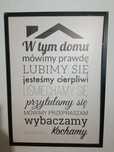 Obraz z napisem W tym domu ...
