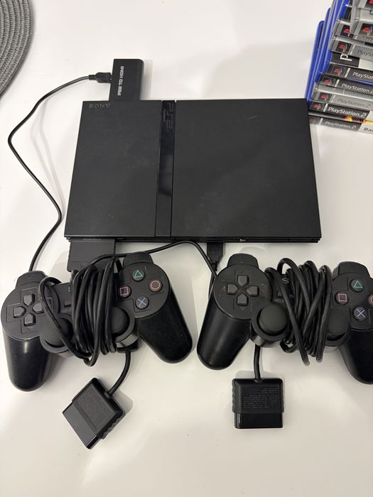 Playstation 2 + gry + adapter hdmi