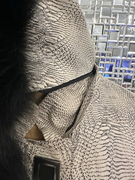 Luksusowa  stylowa kurtka Ponto100% skóra naturalna z futrem