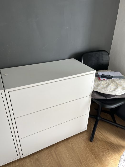 Modulo 3 gavetas branco Ikea