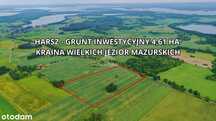 Działka inwestycyjna 4,61 ha na Mazurach - Harsz