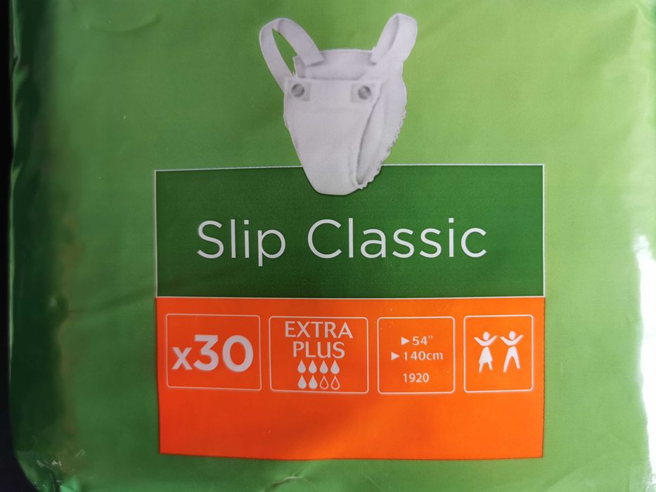 Pieluchomajtki Pampersy dla dorosłych XL 30szt UNISEX Obwód 140cm NOWE