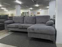LIQUIDAMOS! NOVO SOFA CINZA VELUDO ENVIO GRATIS
