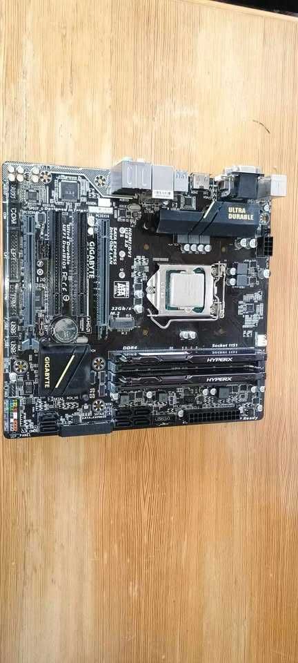 Płyta główna Gigabyte b150m D3H + i5 6600K + 16gb ddr4 2133mhz