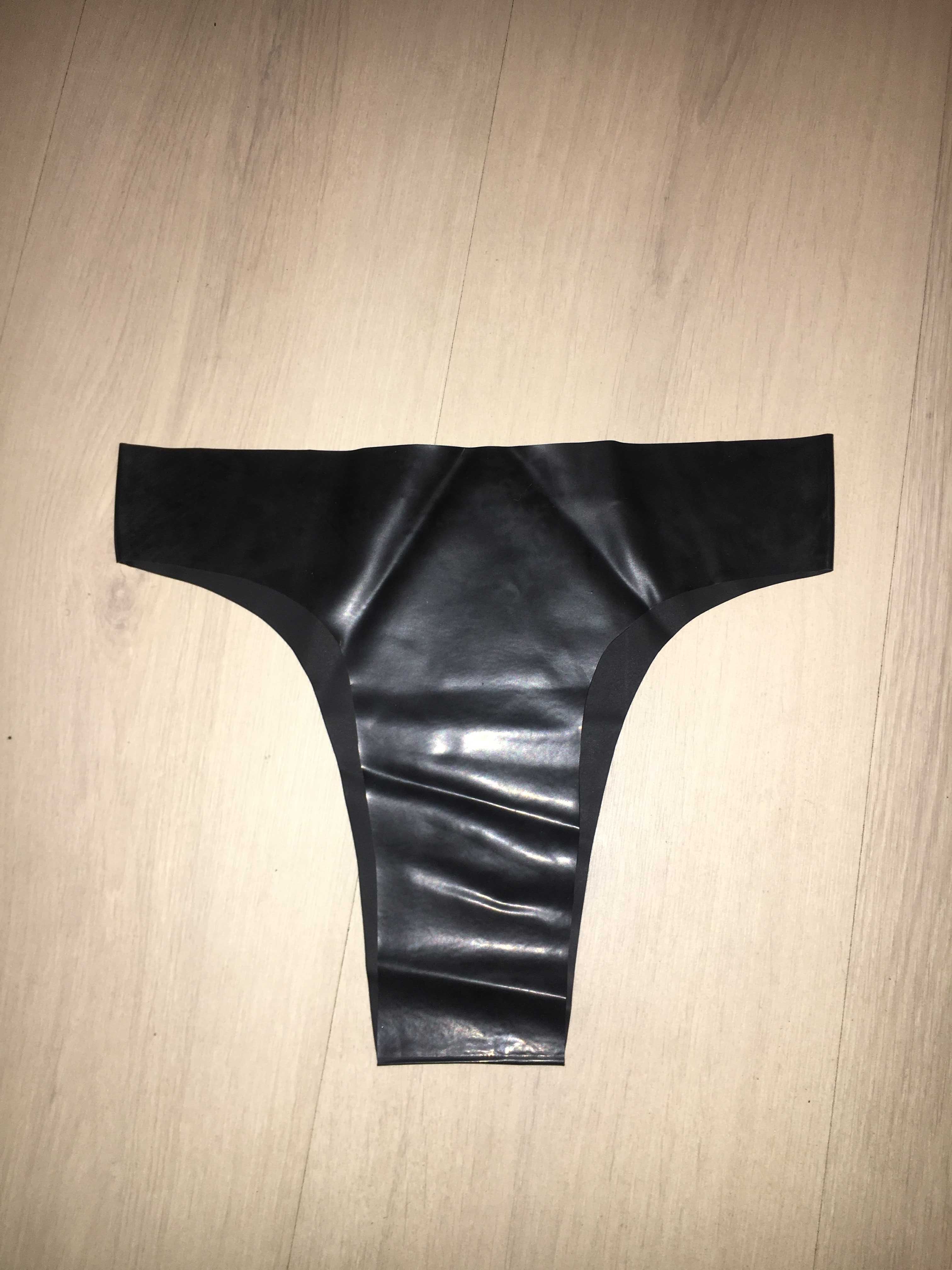 963/ Przebranie Sylwester Impreza Majtki latex lateks figi M bielizna