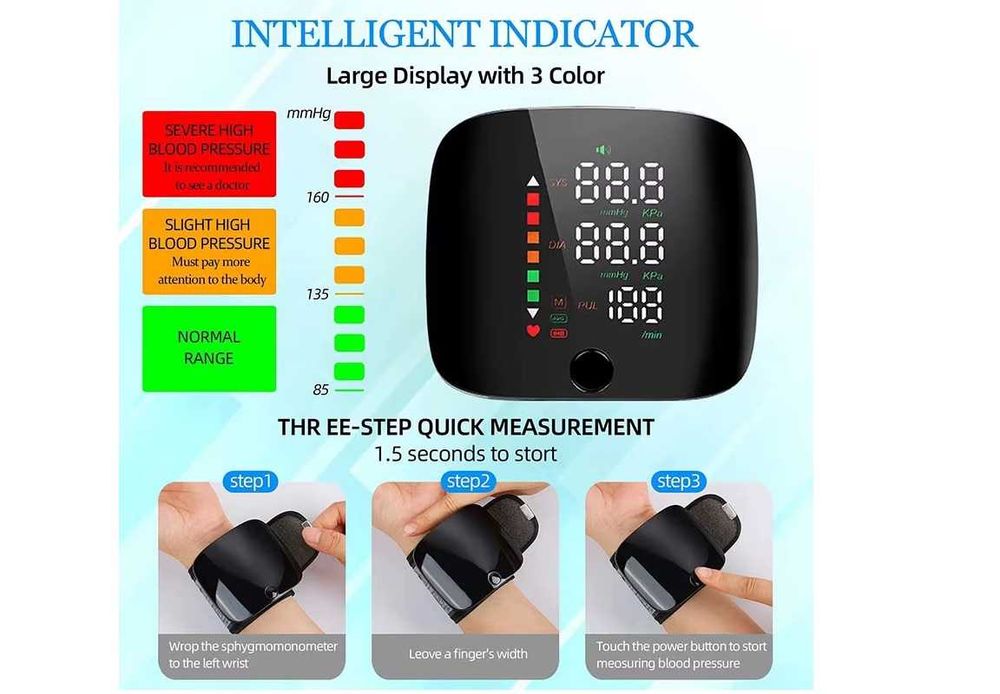 profesjonalny ciśnieniomierz medyczny nadgarstkowy USB /nowy