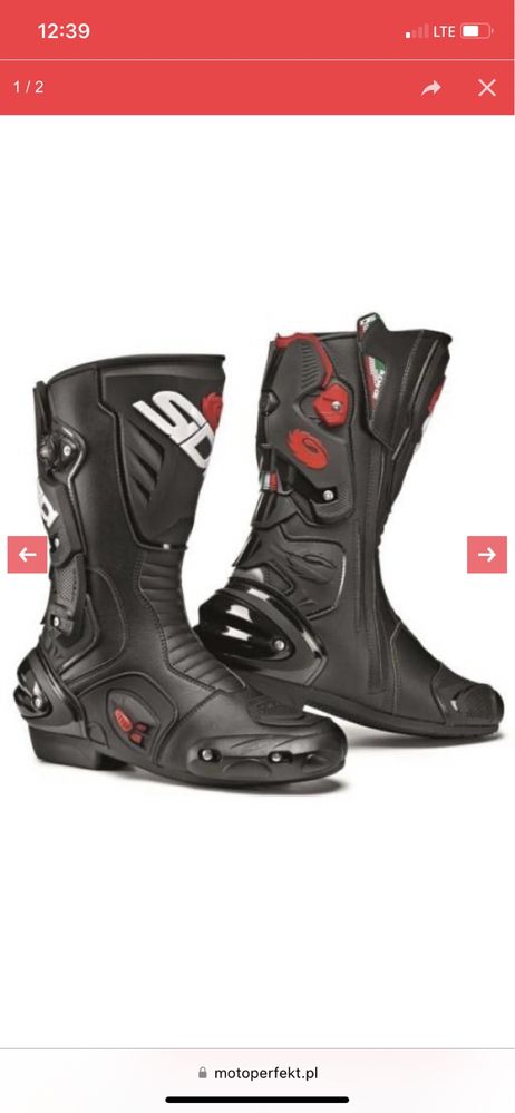 Idealne Buty motocyklowe SIDI VERTIGO 2 Black 46 (45)