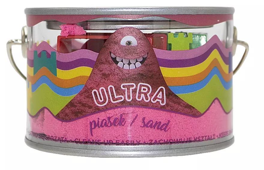 UltraPiasek. Puszka 200 g + 5 foremek (zwierzaki), różowy. Epee