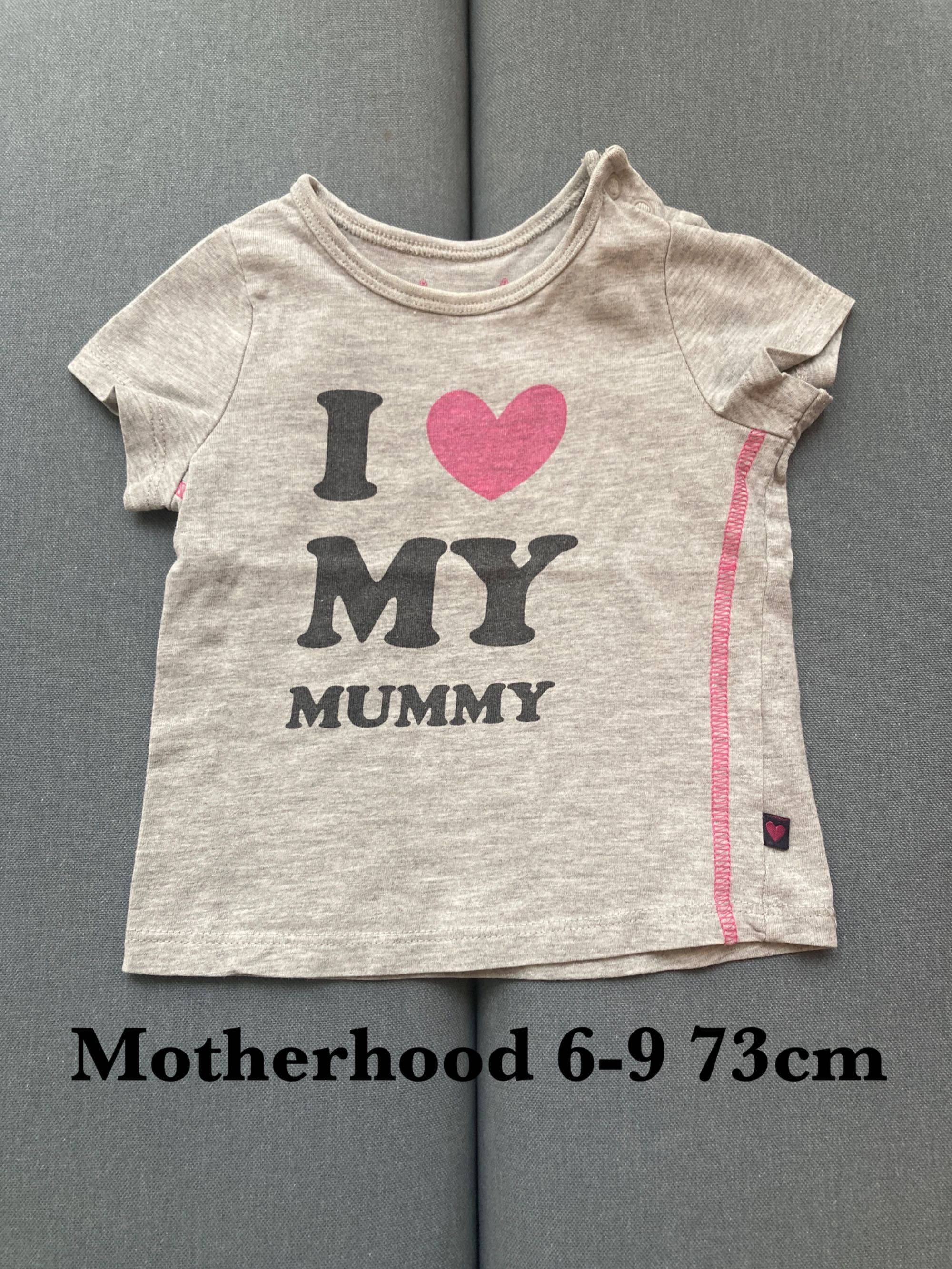 3 bluzki z krótkim rękawem dla dziewczynki 68-74 cm Motherhood idealne